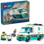 LEGO City Ambulancia de Emergencias Juguete de Construcción, Set de Juego de Médicos con Vehículo y Minifiguras, Regalo
