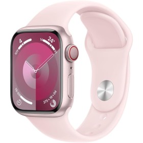 Apple Watch Series 9 [GPS + Cellular, 41mm] Caja de Aluminio Rosa con Banda Rosa Deportiva, M/L (Reacondicionado)