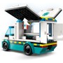 LEGO City Ambulancia de Emergencias Juguete de Construcción, Set de Juego de Médicos con Vehículo y Minifiguras, Regalo