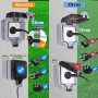 Enchufe Estanco IP66, 3680W Enchufe Exterior Impermeable con Interruptor, 16A Pared Toma de Corriente de Cable y Tapa Abatible,
