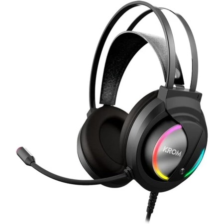 KROM Gaming KINEAR - Auriculares in-Ear, Sonido Stereo, Fabricado en Aluminio, Sistema Push to Talk y micrófono Integrado, PC,