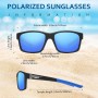Ulknyss Gafas de Sol Hombre Polarizadas Gafas Deportivas Protección UV Lentes de Sol para Hombre Conducir Running Pesca Viajes