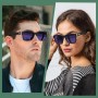 Farrobor Gafas de Sol Hombre Polarizadas Clásicas Gafas de Sol Cuadradas Lentes de sol Hombre y Mujer Conducir Correr Protección