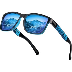 Farrobor Gafas de Sol Hombre Polarizadas Clásicas Gafas de Sol Cuadradas Lentes de sol Hombre y Mujer Conducir Correr Protección