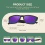 Farrobor Gafas de Sol Hombre Polarizadas Clásicas Gafas de Sol Cuadradas Lentes de sol Hombre y Mujer Conducir Correr Protección