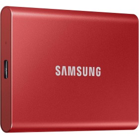 Samsung MU-PC2T0R/WW T7 - SSD portátil, 2 TB, USB 3.2, Gen.2 SSD externo, Rojo Metálico