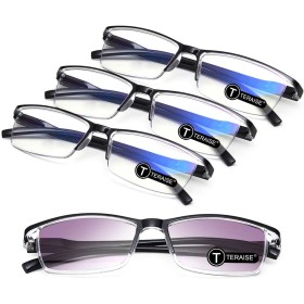TERAISE Gafas de lectura anti luz azul, ligeras y cómodas gafas de lectura para hombres y mujeres, Lectores luz azul para