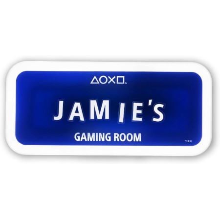 Cartel luminoso PlayStation - Producto oficial, decoración personalizable para sala de juegos, incluye stickers, luz LED