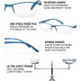 TERAISE Gafas de lectura anti luz azul, ligeras y cómodas gafas de lectura para hombres y mujeres, Lectores luz azul para