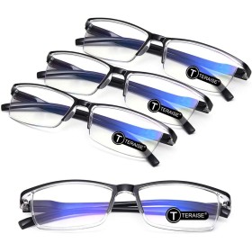 TERAISE Gafas de lectura anti luz azul, ligeras y cómodas gafas de lectura para hombres y mujeres, Lectores luz azul para
