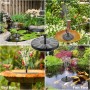 AISITIN Fuente Solar Jardin Exterior, Fuente Solar Flotante Bomba con 6 Boquillas para Baño de Pájaros, Estanque Acuario y