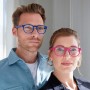 OPULIZE Pop Gafas de Lectura Pack de 4 Redondas Negro, Azul, Verde Musgo y Gris Mate Satinado Bisagras con Muelle Resistentes a