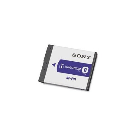 Sony NP-FD1 Ión de Litio 680mAh 3.6V batería Recargable - Baterías Recargables (680 mAh, Ión de Litio, 3,6 V, Blanco)