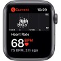 Apple Watch SE 2020 (GPS, 44MM) Caja de Aluminio Gris Espacial con Correa Deportiva Negra (Reacondicionado)