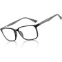 ZENOTTIC Gafas Filtro Luz Azul,Gafas Presbicia Hombre - Montura Cuadrada Antirreflejos para Deporte y Computadora,Gafas de