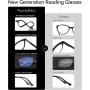 ZENOTTIC Gafas Filtro Luz Azul,Gafas Presbicia Hombre - Montura Cuadrada Antirreflejos para Deporte y Computadora,Gafas de