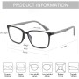 ZENOTTIC Gafas Filtro Luz Azul,Gafas Presbicia Hombre - Montura Cuadrada Antirreflejos para Deporte y Computadora,Gafas de