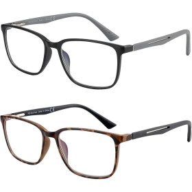 ZENOTTIC Gafas Filtro Luz Azul,Gafas Presbicia Hombre - Montura Cuadrada Antirreflejos para Deporte y Computadora,Gafas de
