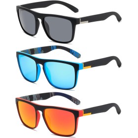 DKDDSSS 3 Pares Gafas de Sol Polarizadas Hombre Mujer, Gafas Polarizadas, Protección UV