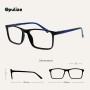 OPULIZE INK Gafas de Lectura - Pack de 3 - Montura Rectangular Grande - Hombre Mujer - Bisagras de Muelle - RRR4