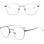 DAUCO Anti Luz Azul Gafas con Filtro - Anti Luz Azul para Ordenador Redondas Metal Ordenador Gaming Lentes Antireflejos