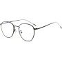 DAUCO Anti Luz Azul Gafas con Filtro - Anti Luz Azul para Ordenador Redondas Metal Ordenador Gaming Lentes Antireflejos