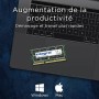 Kit de 32GB (2x16GB) DDR4 RAM 3200MT/s (or 2933MT/s, 2666MT/s & 2400MT/s) SODIMM Memoria para Portátil/Notebook PC4-25600