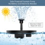 AISITIN Fuente Solar Jardin Exterior, Fuente Solar Flotante Bomba con 6 Boquillas para Baño de Pájaros, Estanque Acuario y