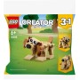 LEGO Creator 30666 - Juego de 75 piezas de animales de regalo, perro, oso, ardilla, 3 en 1