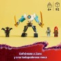 LEGO Ninjago Armadura Robótica de Combate de Zane, Juego Ninja con 3 Minifiguras y Catanas de Juguete, Figura Articulada de El