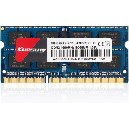 Kuesuny 8GB Kit (2x4GB) DDR3 1066MHz / 1067MHz SODIMM 204 Pin 1.5V CL7 No ECC Sin búfer 2RX8 PC3-8500 PC3-8500S Memoria RAM para