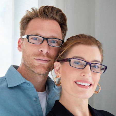 OPULIZE Ace Gafas De Lectura Negro Ligero Cómodo Lectores Valor Pack 2 Hombres Mujeres RR32-1 +2,00