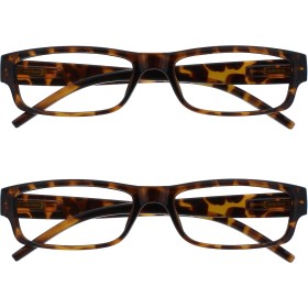 OPULIZE Ace Gafas De Lectura Marrón Carey Ligero Cómodo Lectores Valor Pack 2 Hombres Mujeres RR32-2 +1,00
