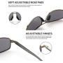 SUNGAIT Retro Rectangulares Gafas de sol Hombre Polarizadas Clásico metal Marc