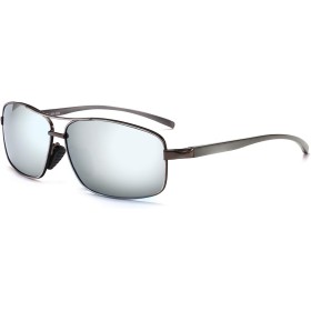 SUNGAIT Retro Rectangulares Gafas de sol Hombre Polarizadas Clásico metal Marc