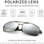 SUNGAIT Retro Rectangulares Gafas de sol Hombre Polarizadas Clásico metal Marc