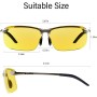 Bloomoak Gafas para Conducción Nocturna, Gafas de Sol para Conducir de Noche, Lentes Amarillas para Conducir de Noche Hombres y