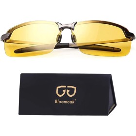 Bloomoak Gafas para Conducción Nocturna, Gafas de Sol para Conducir de Noche, Lentes Amarillas para Conducir de Noche Hombres y