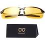 Bloomoak Gafas para Conducción Nocturna, Gafas de Sol para Conducir de Noche, Lentes Amarillas para Conducir de Noche Hombres y