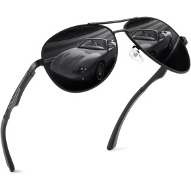 GQUEEN Gafas de Sol Hombre Mujer Polarizadas Piloto Protección UV Retro Al-Mg Metal UV400