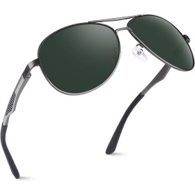 GQUEEN Gafas de Sol Hombre Mujer Polarizadas Piloto Protección UV Retro Al-Mg Metal UV400