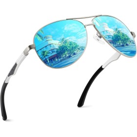 GQUEEN Gafas de Sol Hombre Mujer Polarizadas Piloto Protección UV Retro Al-Mg Metal UV400