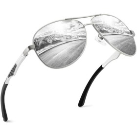 GQUEEN Gafas de Sol Hombre Mujer Polarizadas Piloto Protección UV Retro Al-Mg Metal UV400
