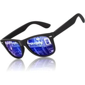 LINVO Gafas de Sol Hombre Mujer Polarizadas Gafas de Conducir con Protección UV Estilo Retro 80's Marca de Diseño Gafas de Sol