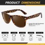 LINVO Gafas de Sol Hombre Mujer Polarizadas Gafas de Conducir con Protección UV Estilo Retro 80's Marca de Diseño Gafas de Sol