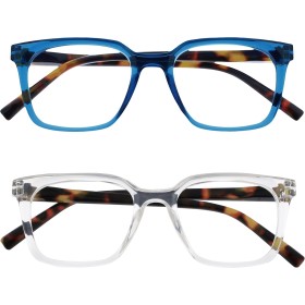 OPULIZE KOI Gafas de Lectura - Elegante Marco Rectangular Ancho - Visión Óptima - Hombre Mujer - Bisagras de Muelle - R50
