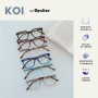 OPULIZE KOI Gafas de Lectura - Elegante Marco Rectangular Ancho - Visión Óptima - Hombre Mujer - Bisagras de Muelle - R50