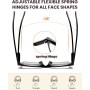 Hubeye 2 Pares Gafas anti luz azul cuadrados de montura grande para mujer y hombre con bisagra de resorte Gafas de computadora