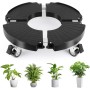 Plataforma con Ruedas, Ajustable Ø 35-48cm, Capacidad de Carga 150 kg, Soporte para Macetas con Ruedas 360 ° Giratorio, Soporte