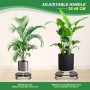 Plataforma con Ruedas, Ajustable Ø 35-48cm, Capacidad de Carga 150 kg, Soporte para Macetas con Ruedas 360 ° Giratorio, Soporte